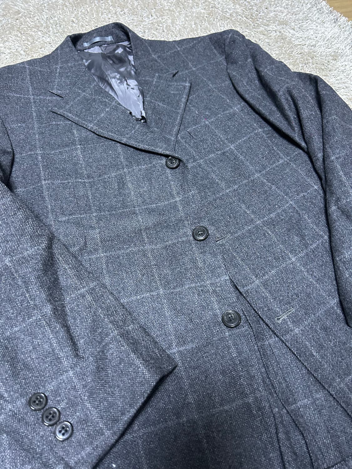 랑방 울 체크블레이저 사이즈 105 상품이미지2