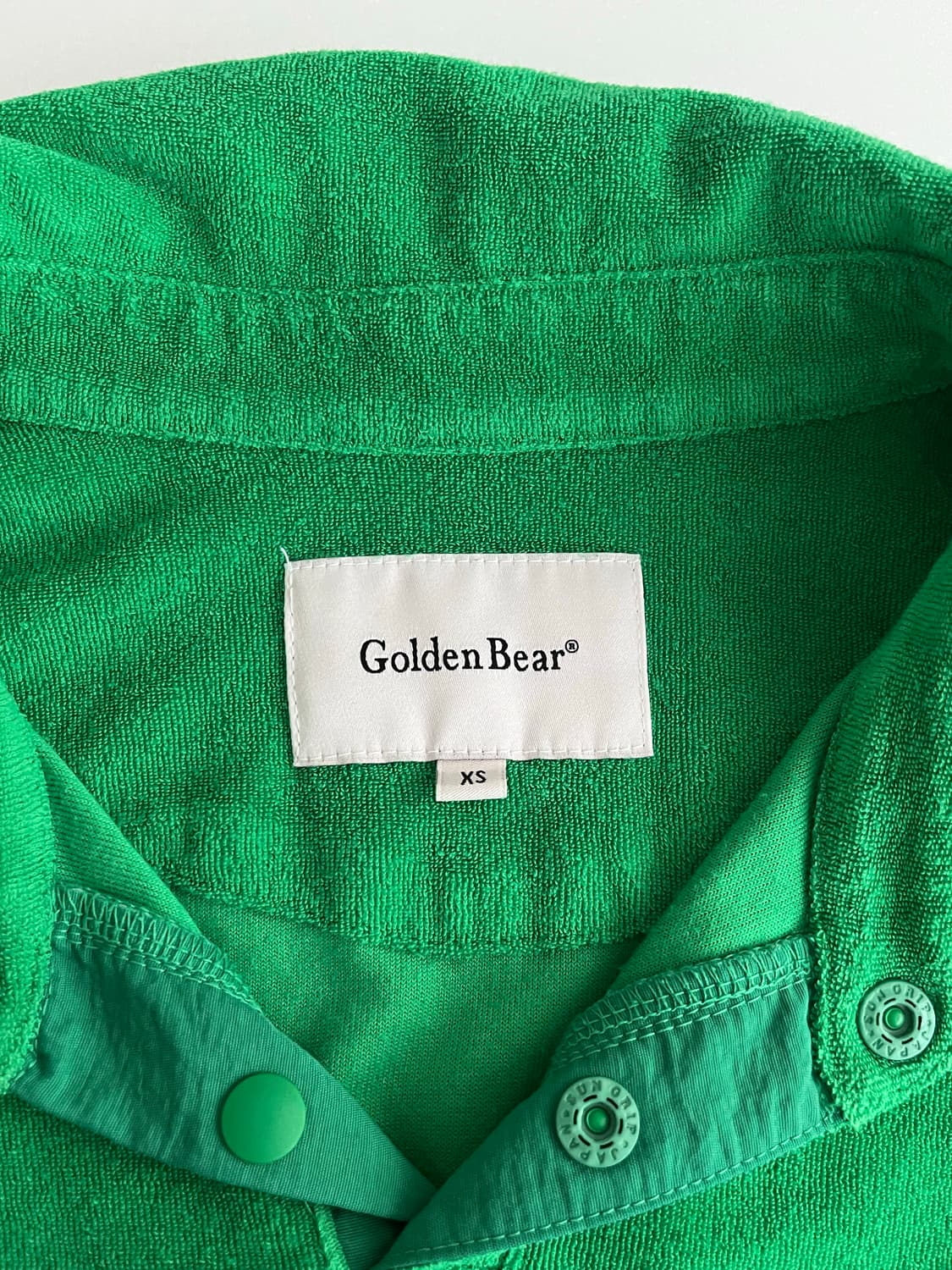 XS) 골든베어 23ss 테리 반팔 피케 티셔츠 그린 상품이미지4