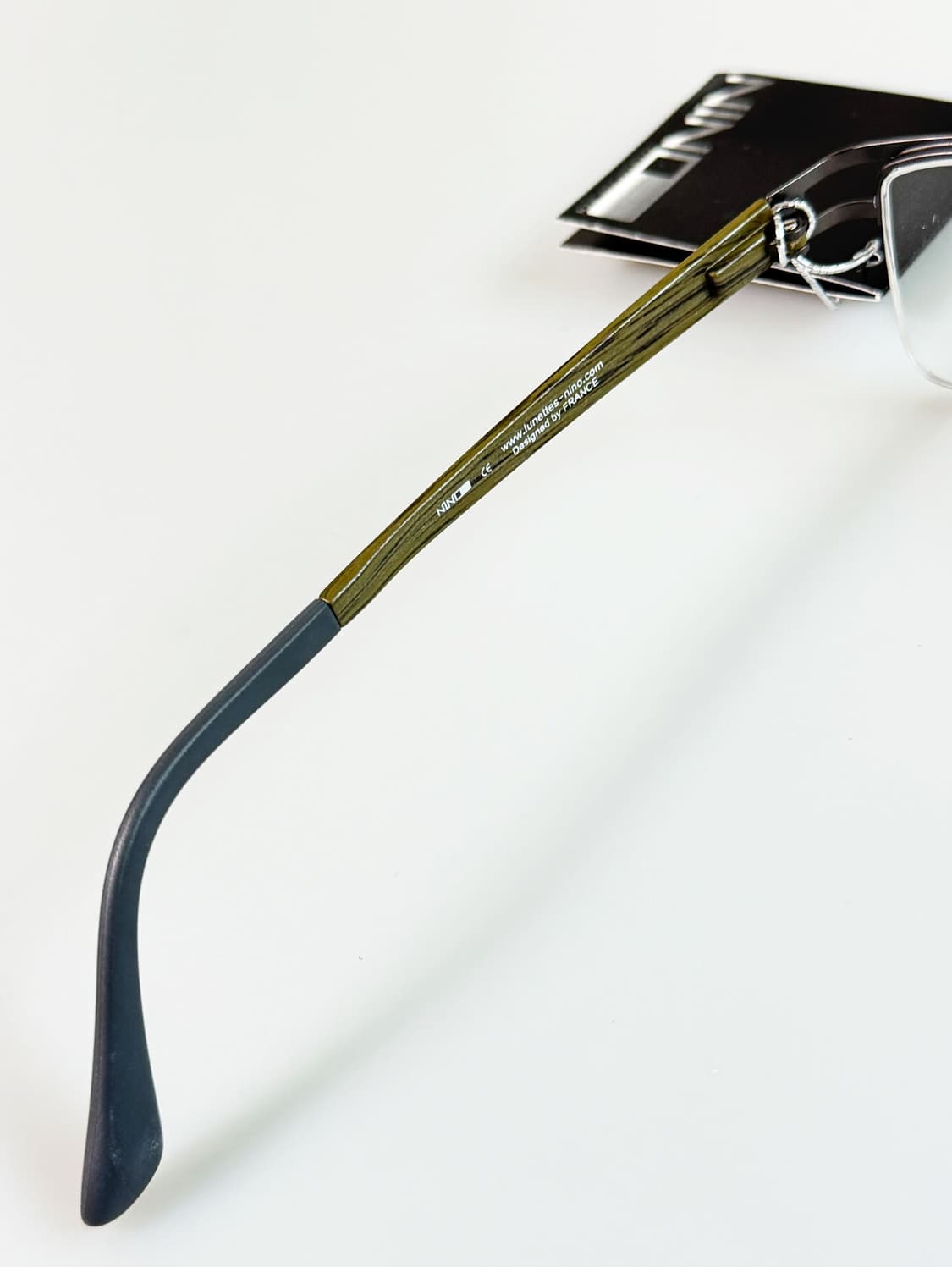 프랑스제 NINO EYEWEAR 반무테 메탈 스퀘어 빈티지 안경 상품이미지7