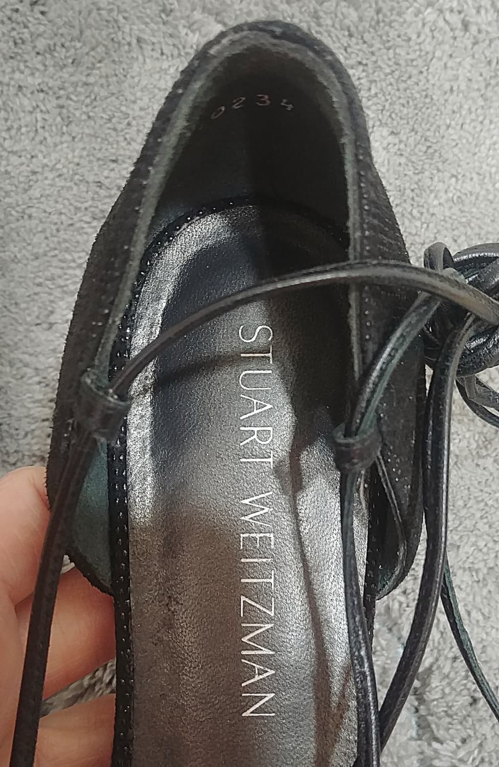 스튜어트 와이츠먼  길리건 레이스업 플랫슈즈 블랙/240 상품이미지2