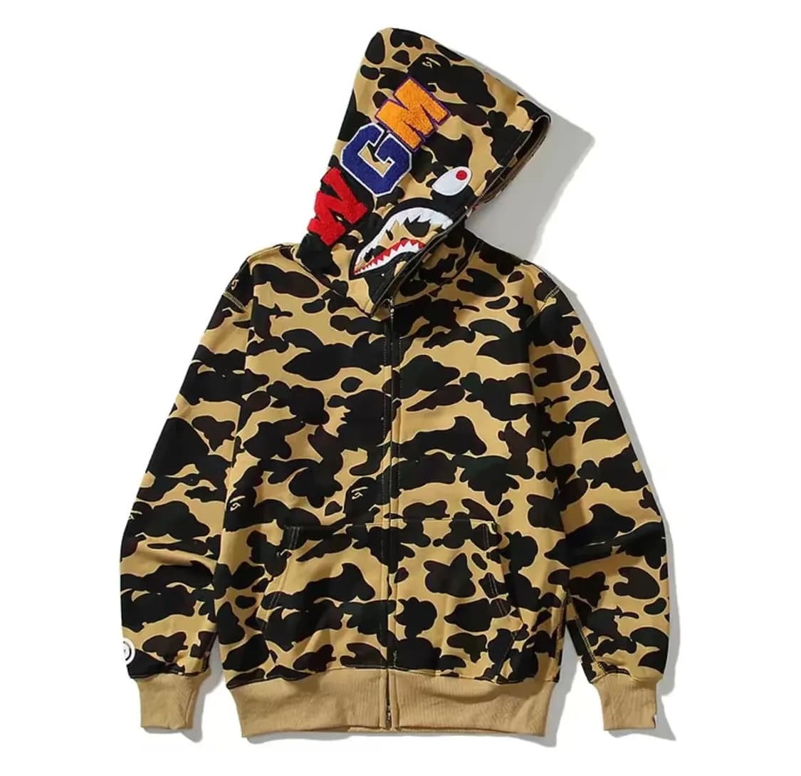 베이프 카모 황계 샤크 풀 집업 상품이미지1