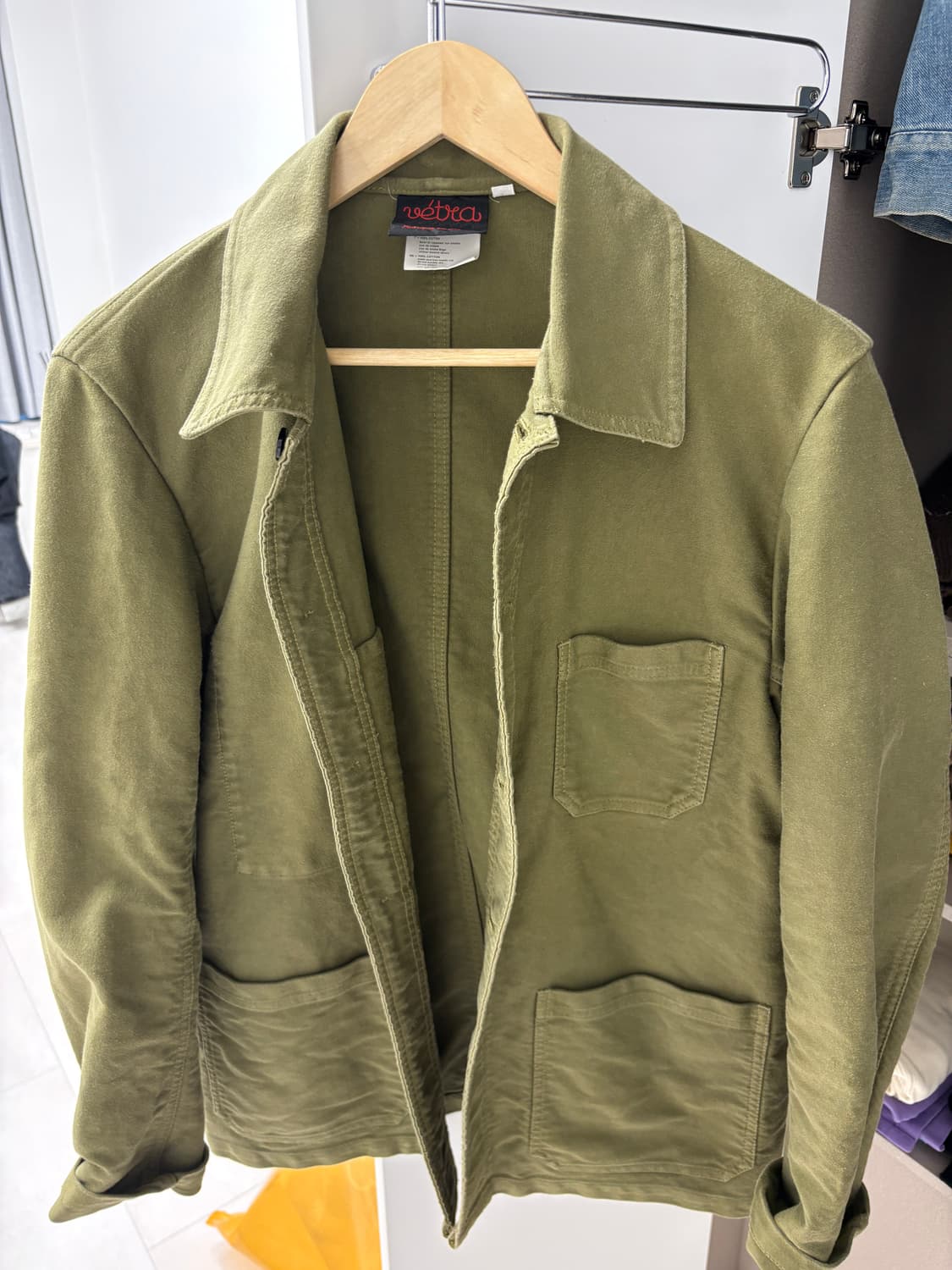 Vétra 프렌치 워크 몰스킨 자켓 46 올리브 상품이미지1