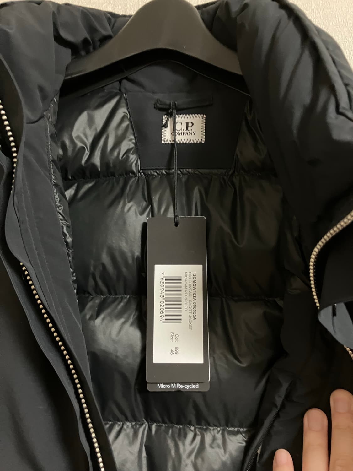 [새상품] CP컴퍼니 Micro-M 패딩 자켓 46(슬림m)다크 네이비 상품이미지9