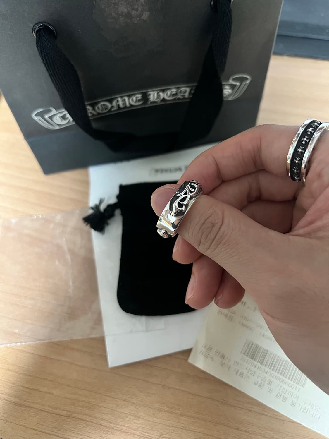 [us8] 크롬하츠 더블 내로우 바인 밴드링 상품이미지4