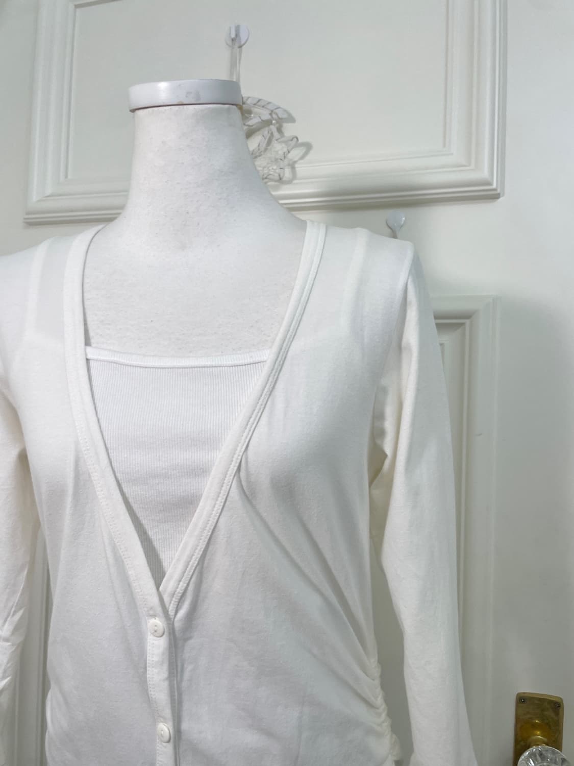 white side shirring cotton cardigan&basi 상품이미지7