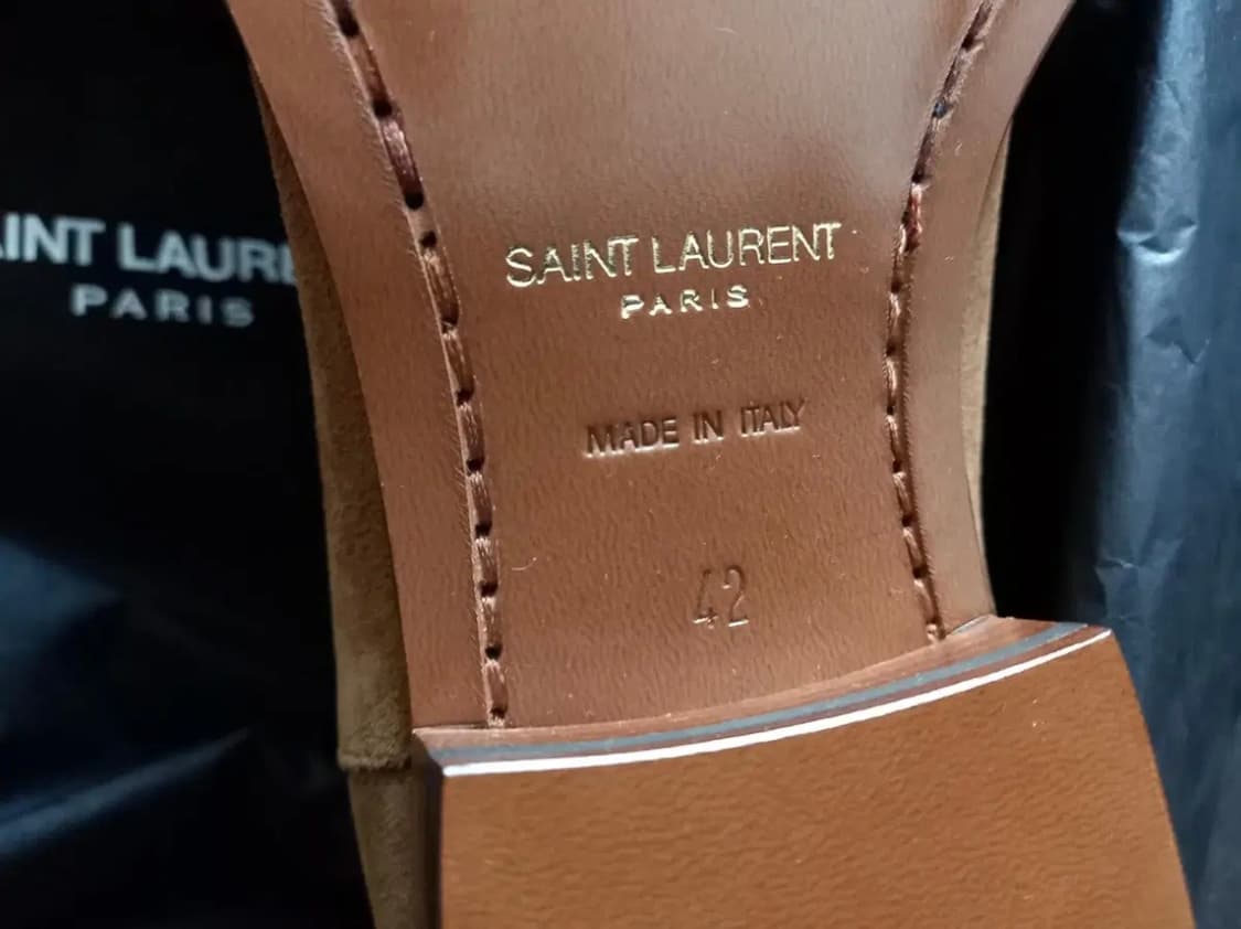 생로랑 에디30 카멜 스웨이드 첼시부츠 상품이미지6