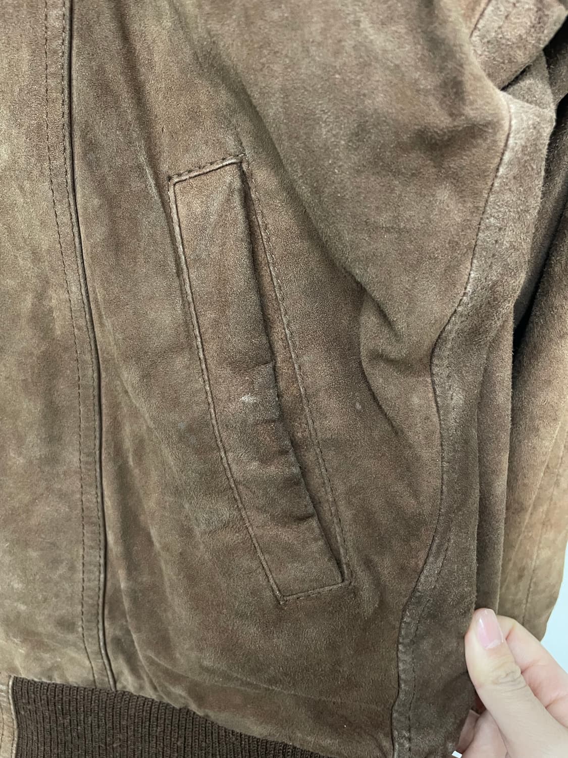 빈티지 브라운 스웨이드 봄버 자켓 H1282 상품이미지8
