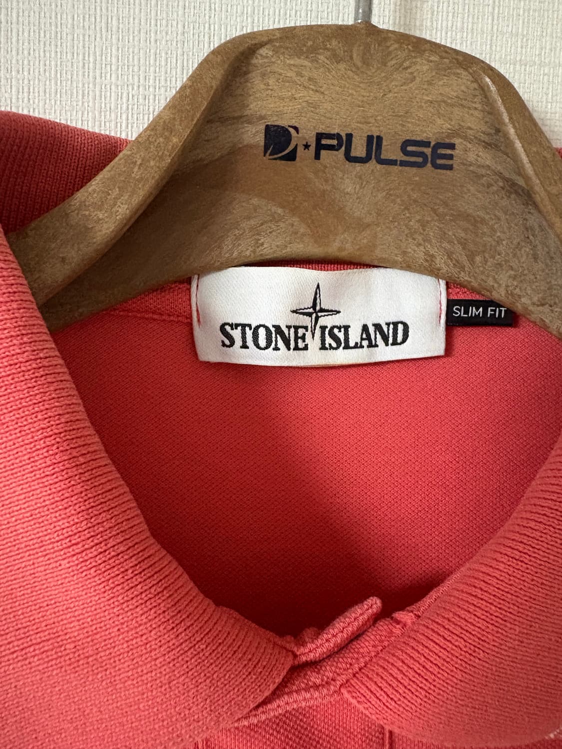 정품 스톤아일랜드 슬림핏 PK 티셔츠 L 코랄 상품이미지3