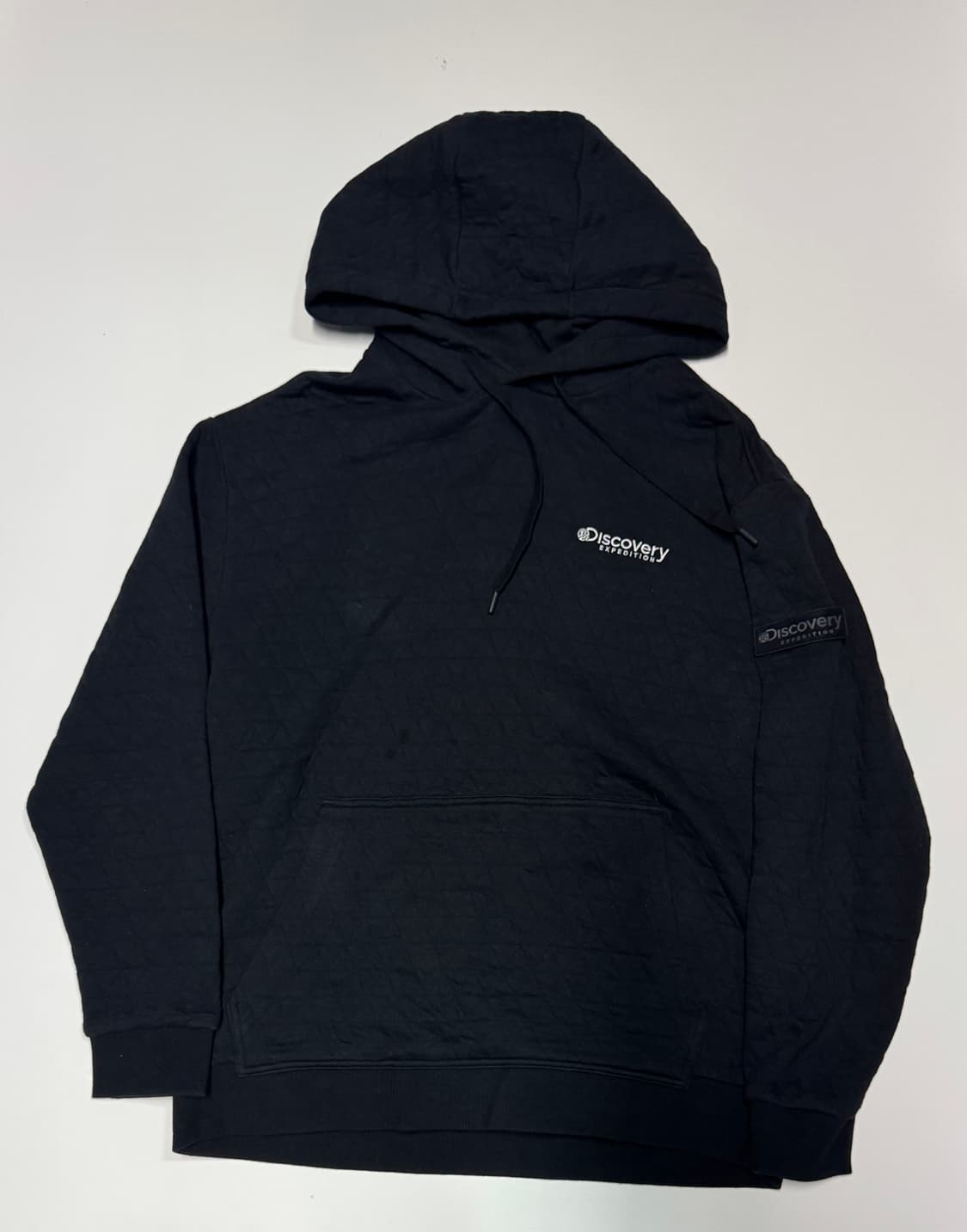 디스커버리 21년도 블랙 와팬 퀄팅 후드티 2XL 상품이미지1
