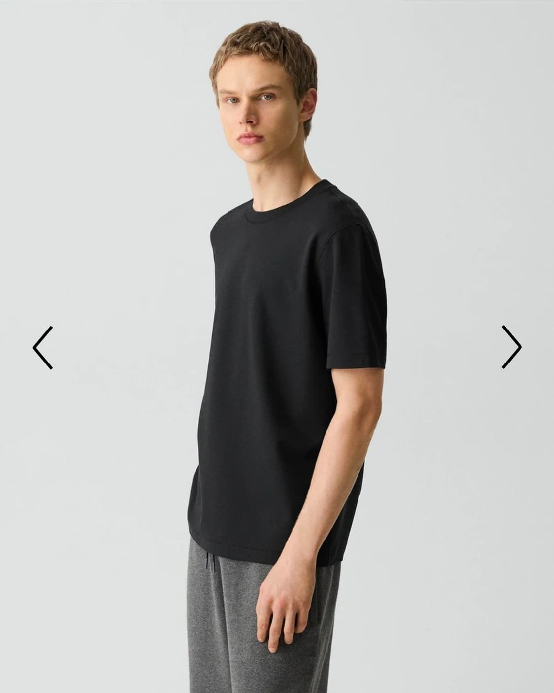 새제품]띠어리 릴레이져지 반팔 /블랙 / L 상품이미지4