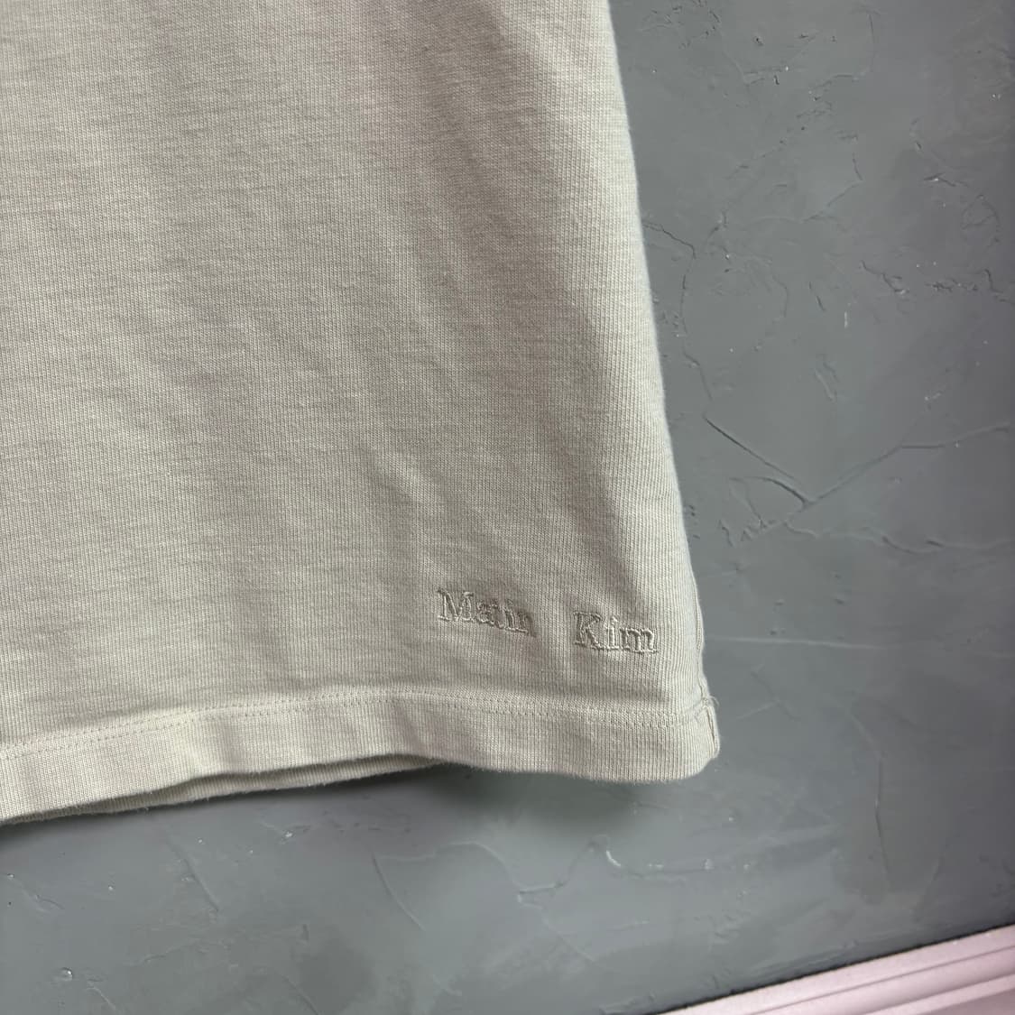 마뗑킴 스티치 반팔 오트밀 베이지 상품이미지4