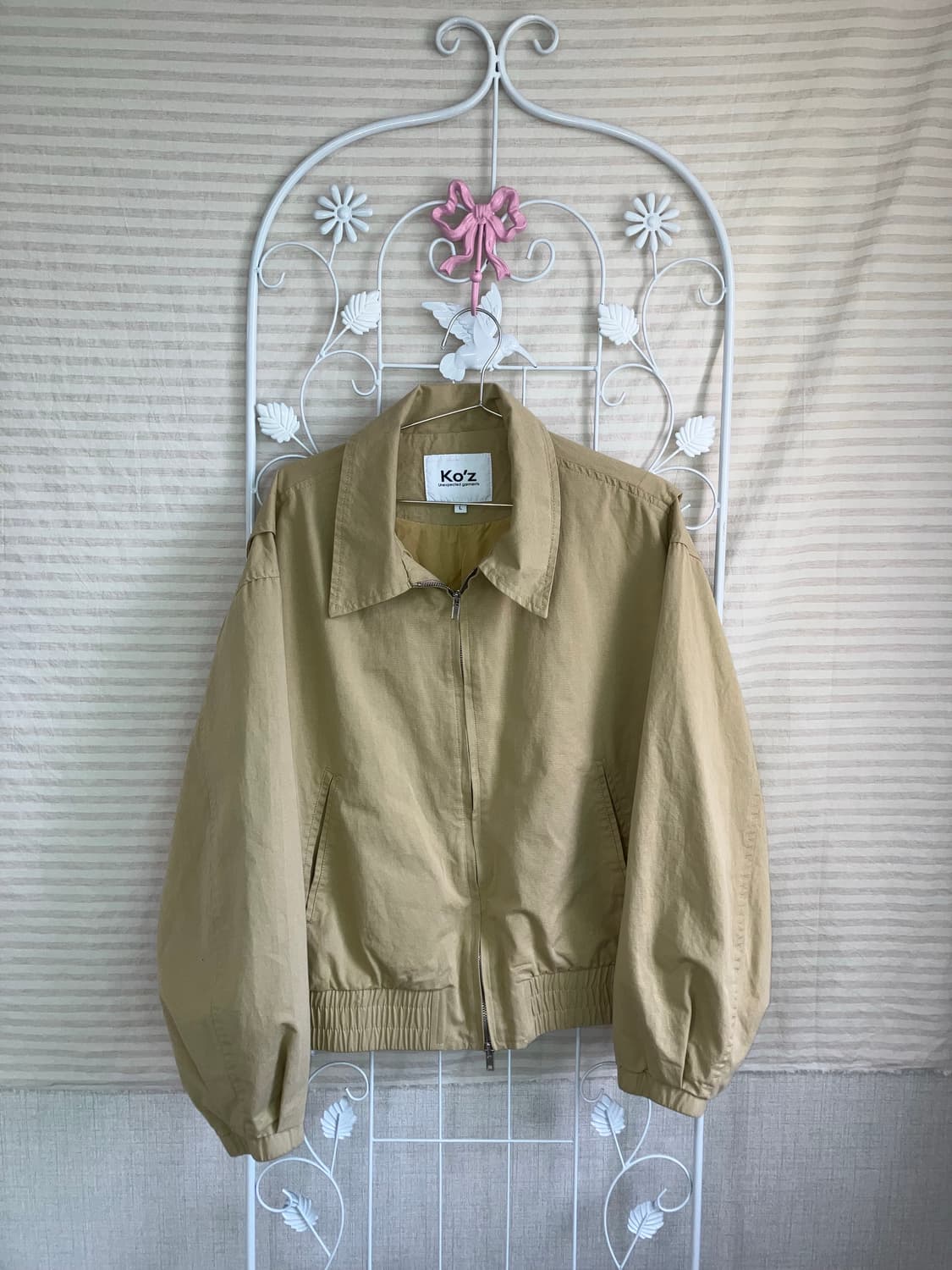 빈티지 베이지 블루종 y2k 스트릿 갸루 펑키470  상품이미지1