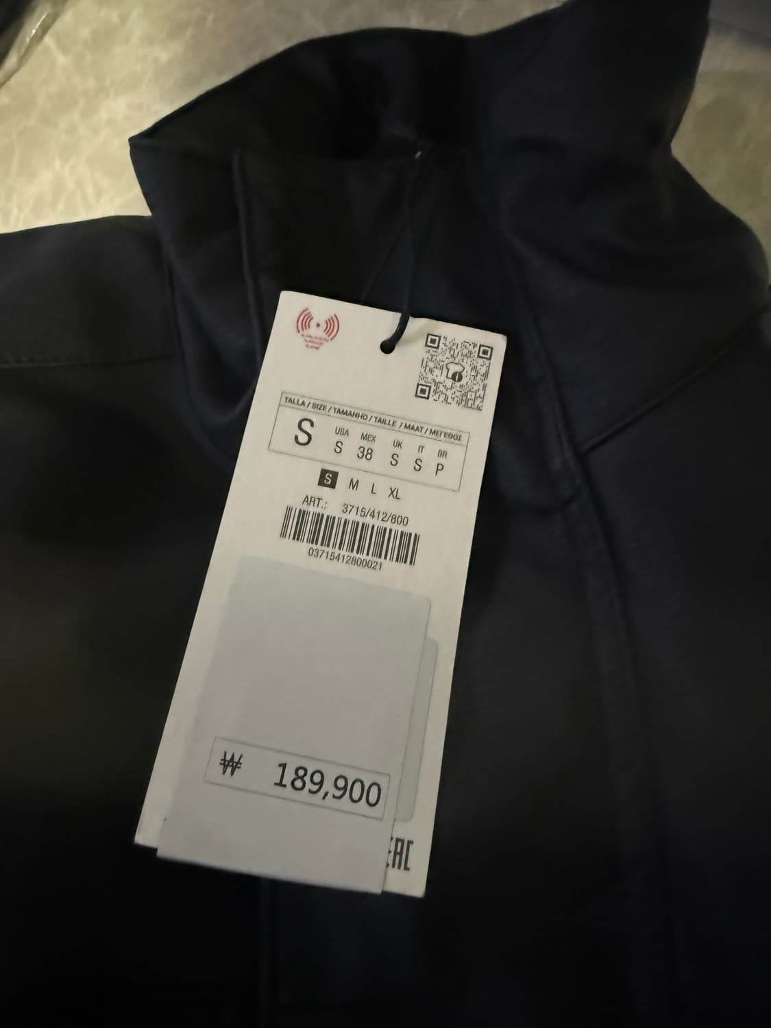 S사이즈 자라 레더 이펙트 파카 블랙 3715/412/800 상품이미지2