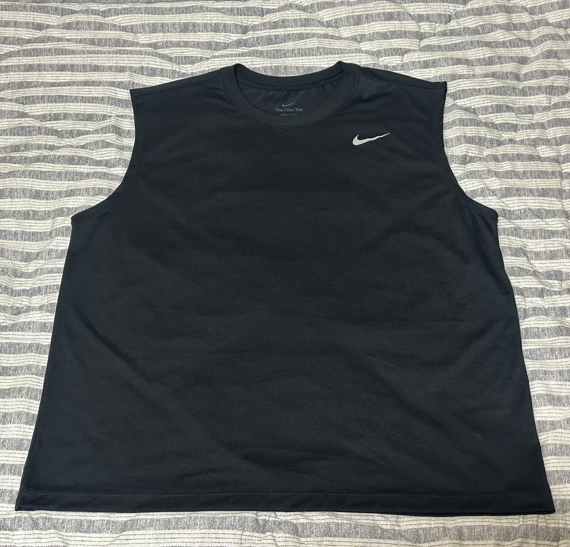 [2XL] 나이키 드라이핏 레전드 슬리브리스 피트니스 티셔츠 블랙 나시 상품이미지1