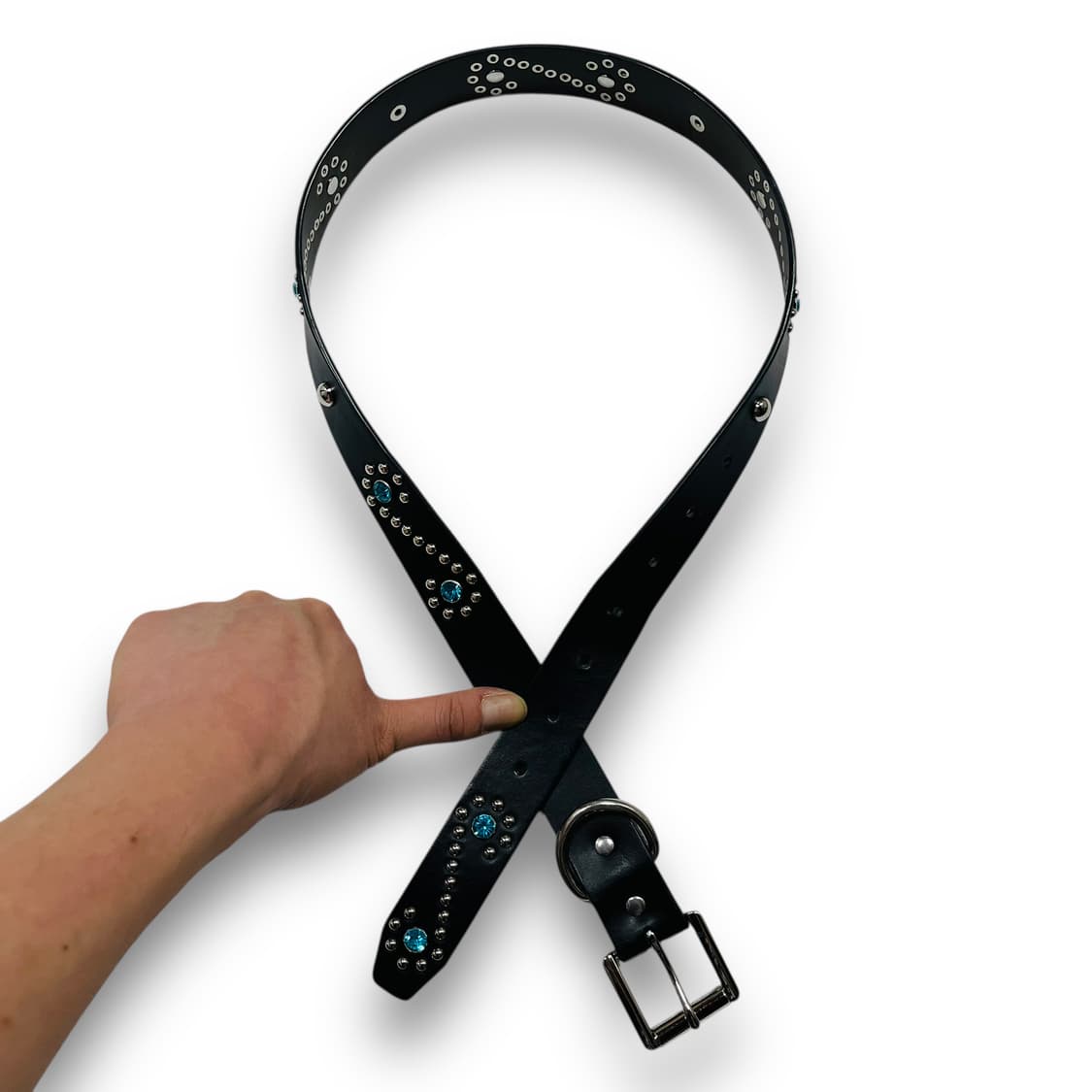 감마갤러리 웨스턴 쥬얼리 블루 비즈 스터드 벨트 상품이미지4