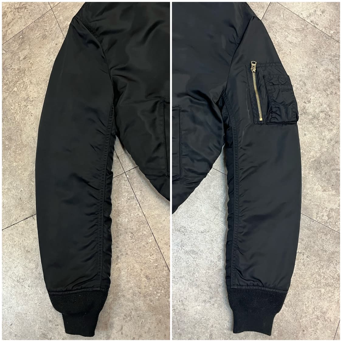 알파인더스트리 리버시블 ma1 항공점퍼 블랙 S #csz 2539   상품이미지5