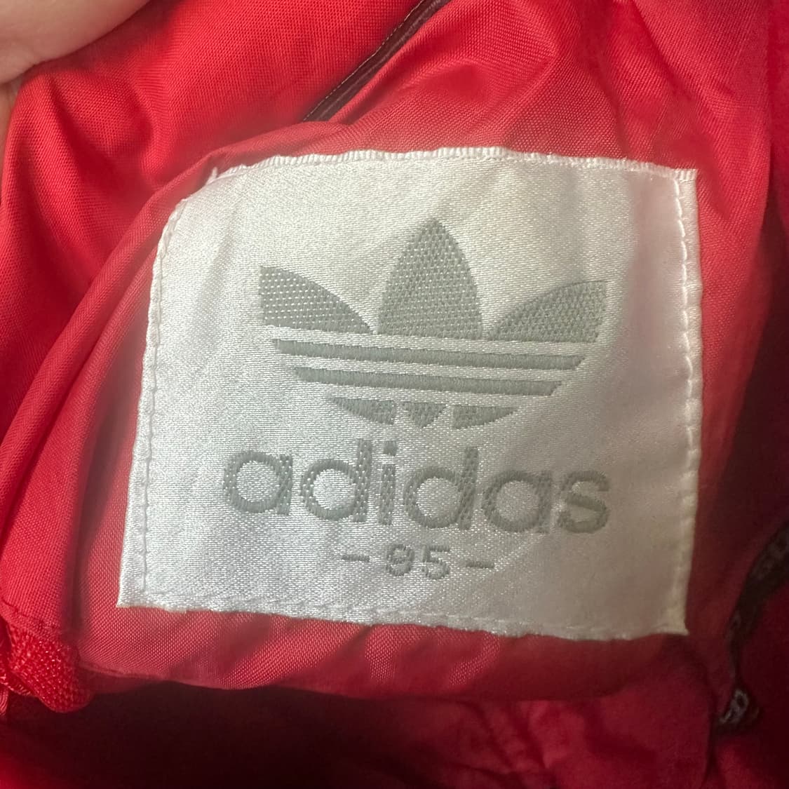 아디다스 빈티지 올드스쿨 삼선 레드바람막이 95 상품이미지3