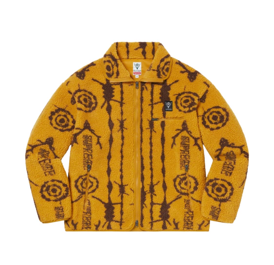 [L] 슈프림 x 남이서팔 플리스 자켓 머스타드 상품이미지9