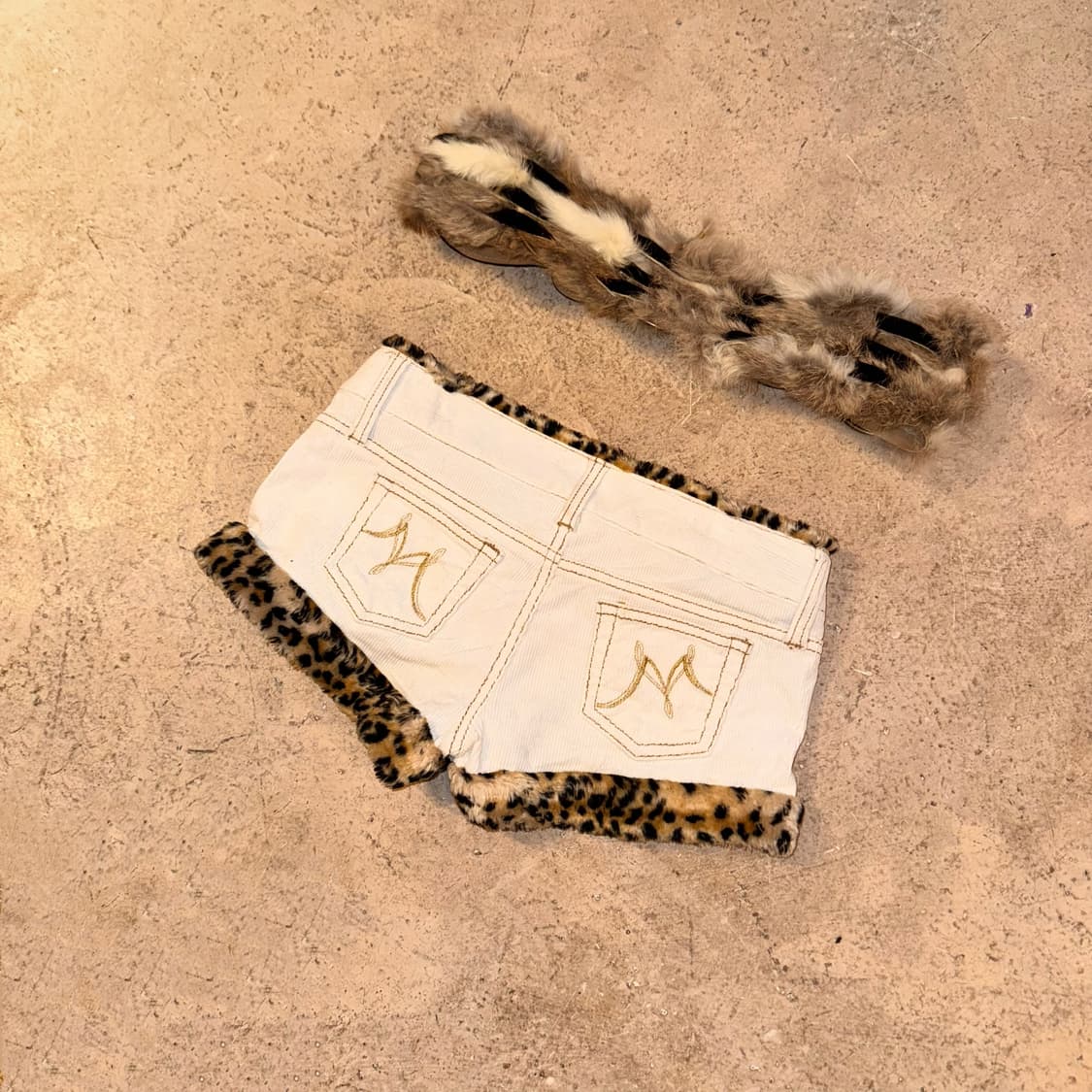 MA*RS SUGARGLOSS 레오파드 퍼 숏츠 상품이미지4