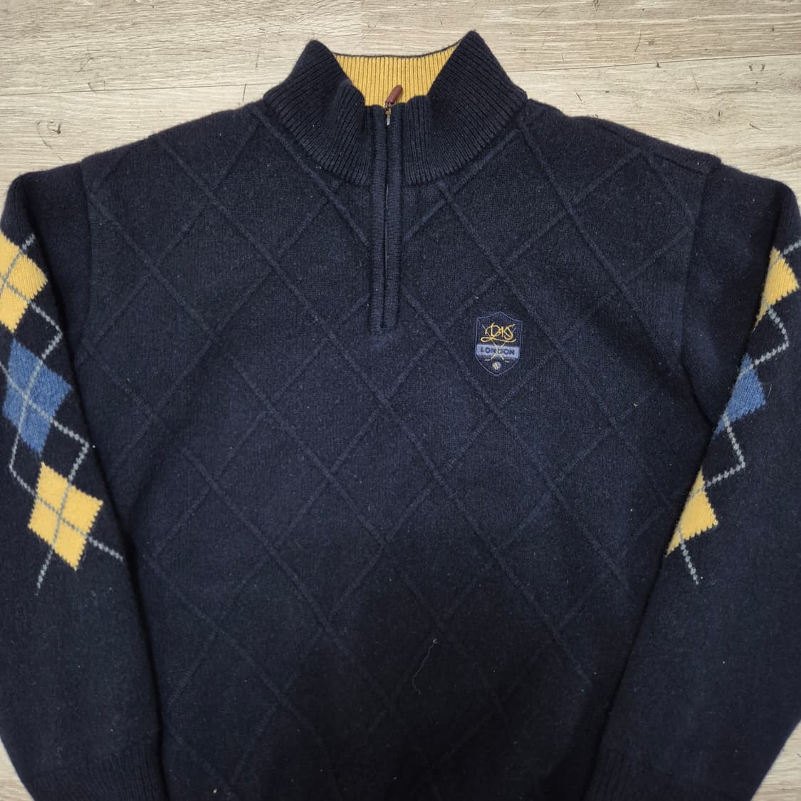 닥스 골프 남성 다이아몬드 패턴 방풍 반집업 니트 L(100) 상품이미지2