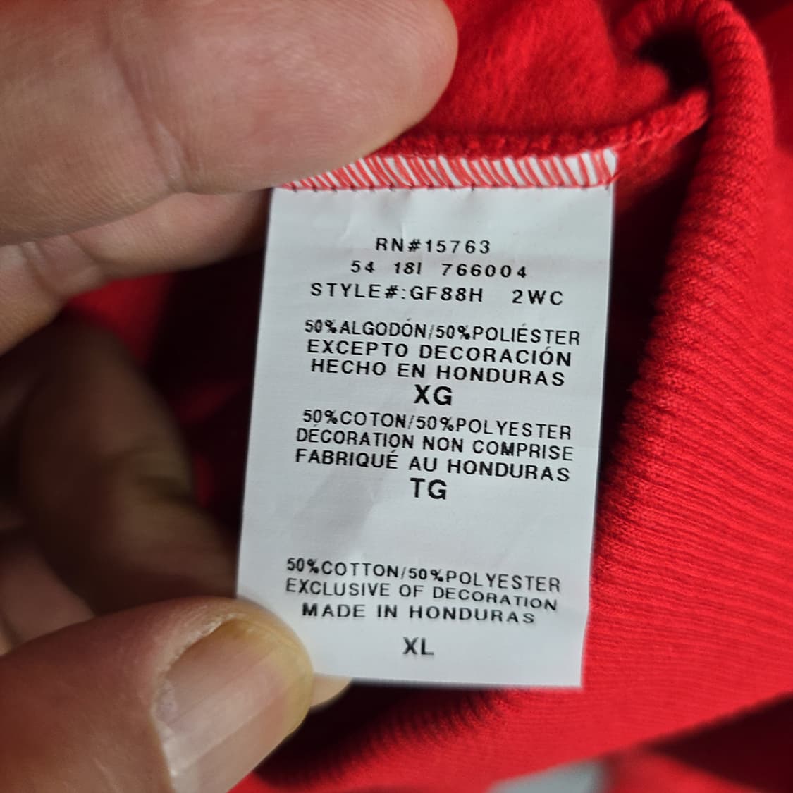 챔피온 빨간색 맨투맨 티셔츠 상품이미지6