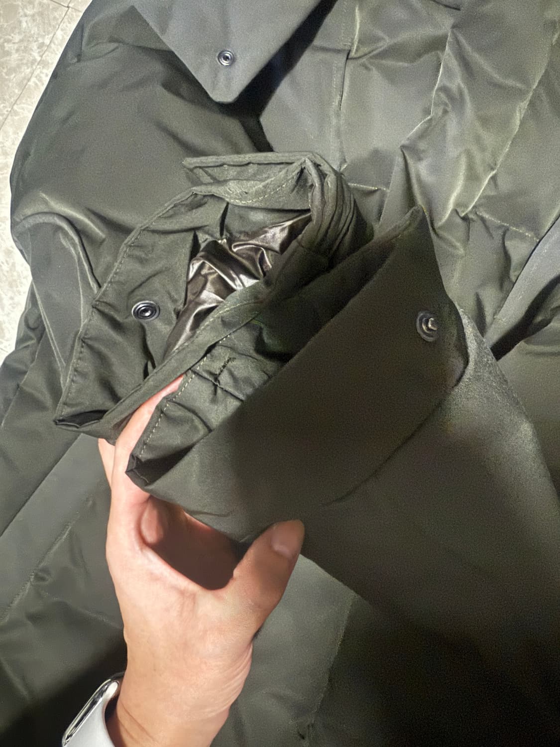 L사이즈 유니클로 질샌더 패딩 올리브 상품이미지4