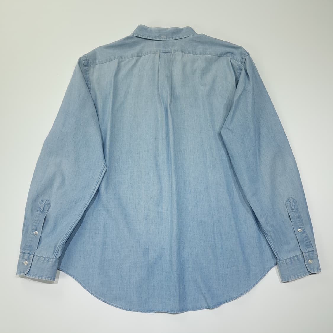 CL242 2XL 폴로 90s 멀티포니 샴브레이 블루 셔츠 남방 상품이미지5