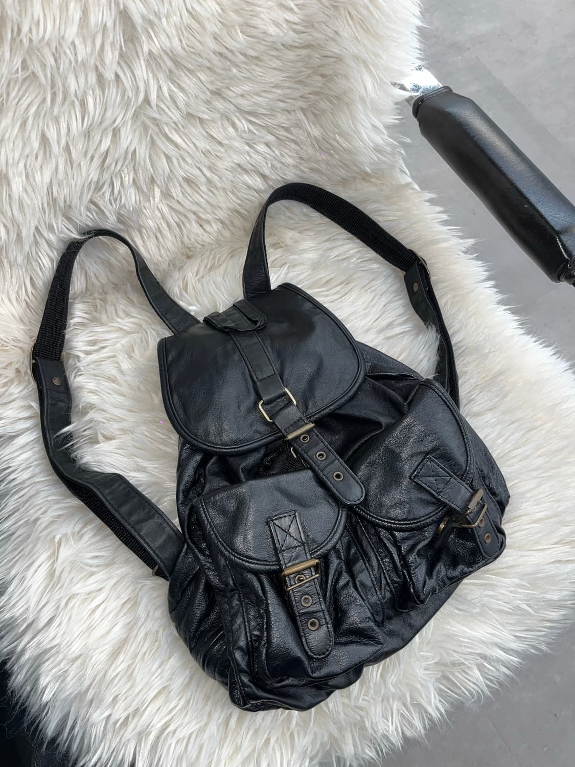 Japanese Vintage Leather Backpack 상품이미지4