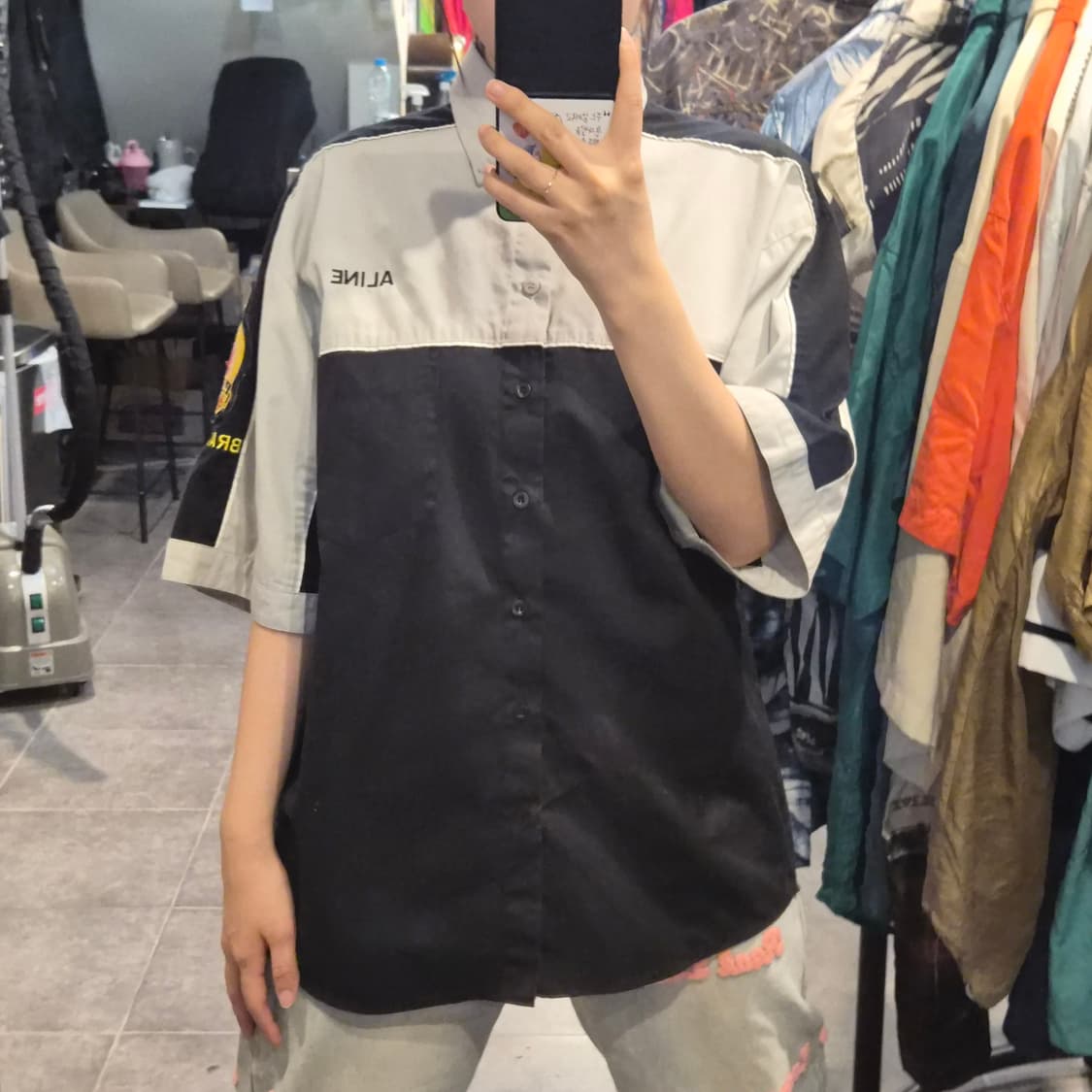 [NO.9] 빈티지 펑키 캐나다 왕립군인회 다트팀 반팔셔츠 상품이미지2