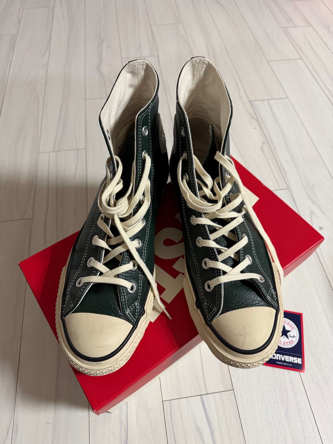 [295] 컨버스 레더 올스타 재팬 J 하이 딥그린 상품이미지1
