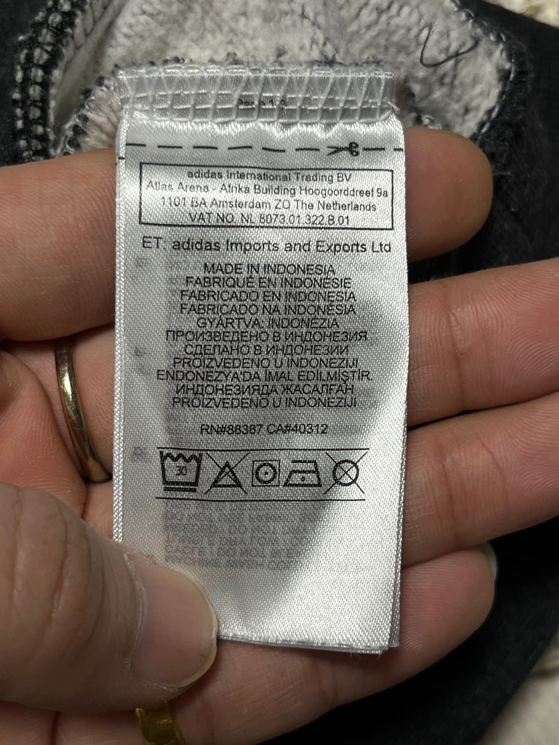 공용 아디다스 오버핏 후드 티셔츠 후드티 XS 상품이미지8