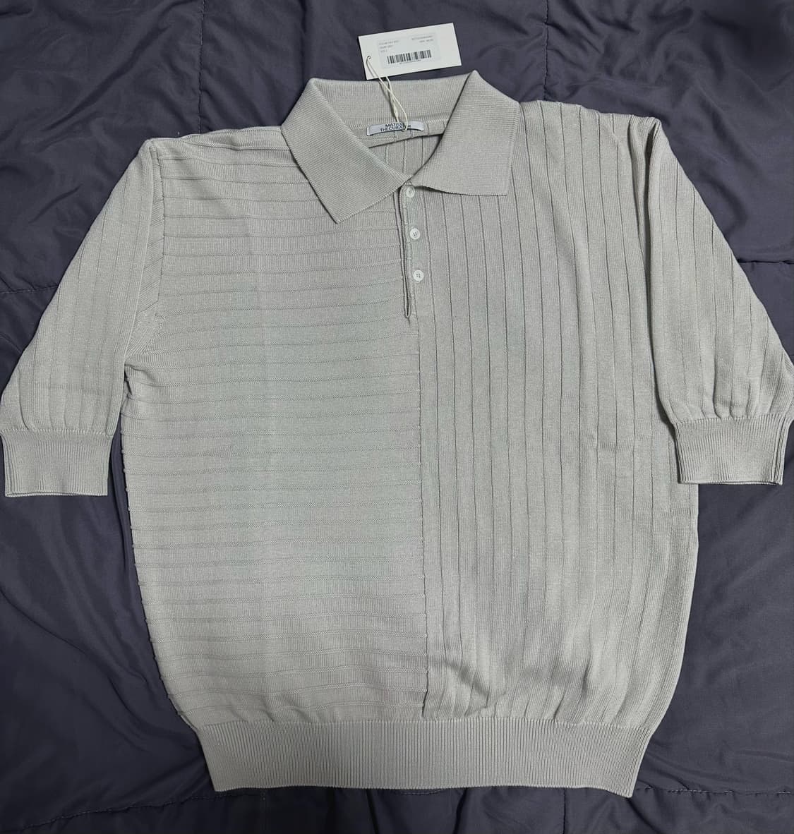 마티스더큐레이터 collar half knit silver grey 상품이미지2