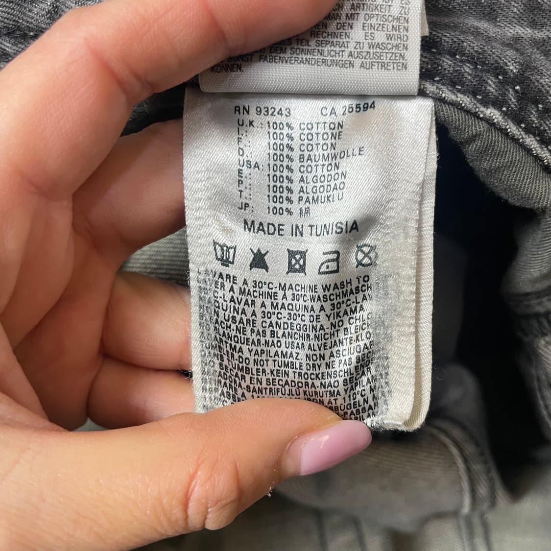 (33) 디젤 그레이 데미지 흑청 워싱 데님 팬츠 상품이미지9