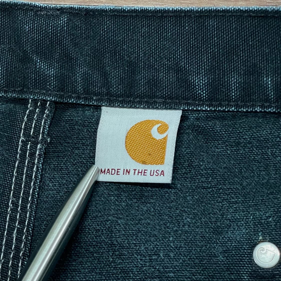 미제 빈티지 칼하트 블랙 더블니 카펜터 워크팬츠 36 - 38 상품이미지5