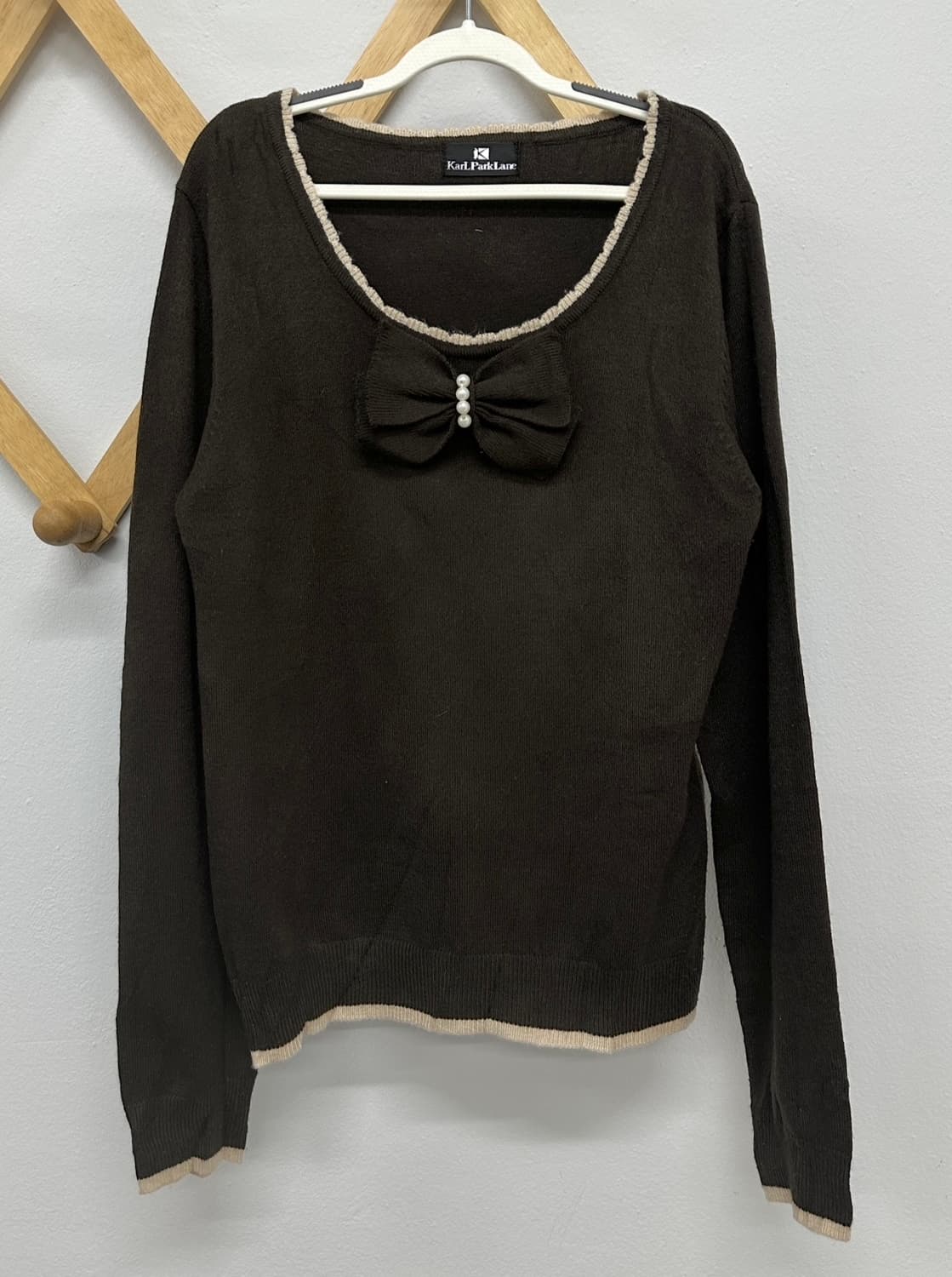 🤎슈슈룬 쇼콜라 반코트 코디세트🤎 니트 목도리 리본 라떼갸루 러블리  상품이미지3