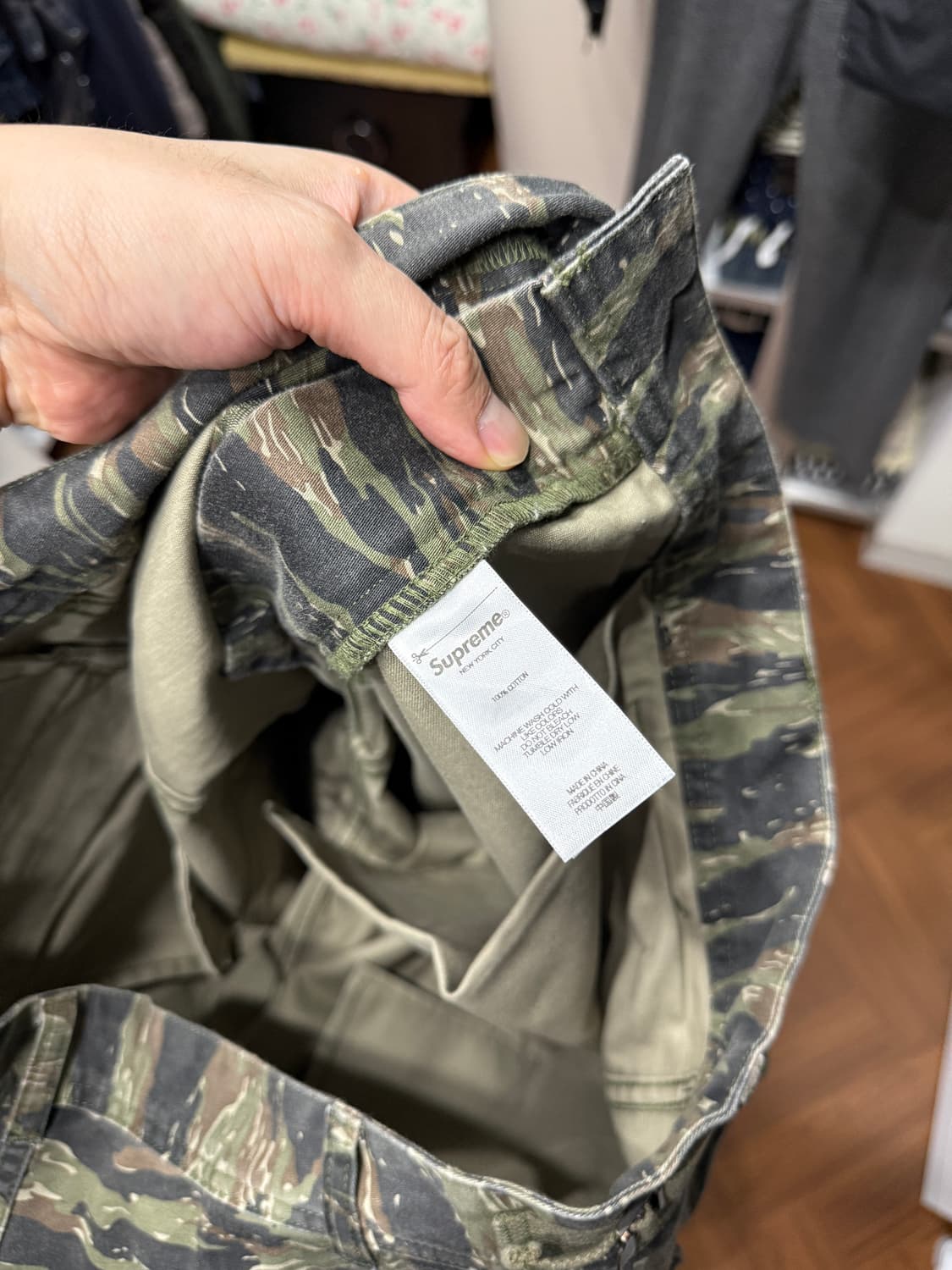 슈프림 카고 팬츠 올리브 타이거 카모 24SS (36사이즈) 상품이미지4