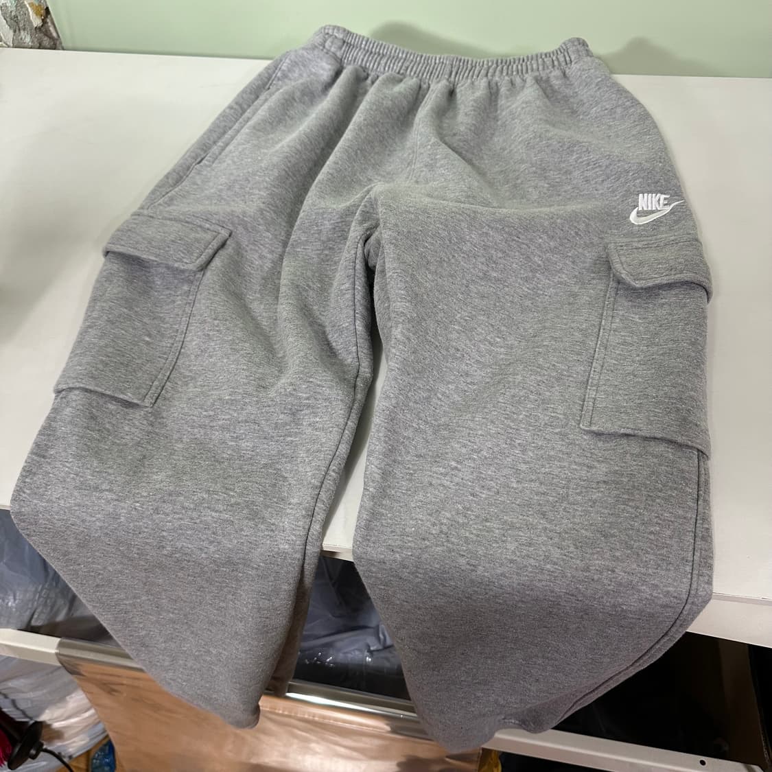 XXL 나이키 레귤러핏 기본로고 카고 코튼 밴딩 조거팬츠 상품이미지3
