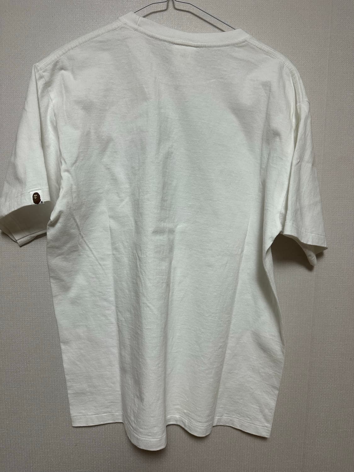 (BAPE) 블루 카모 빅 로고 화이트 반팔 티셔츠 L사이즈 상품이미지4