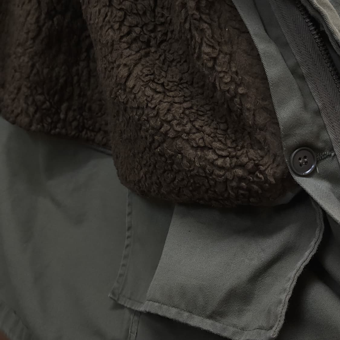 빈티지 프랑스군 m64 밀리터리 모즈파카 올리브 그린 페이딩 92L 상품이미지8