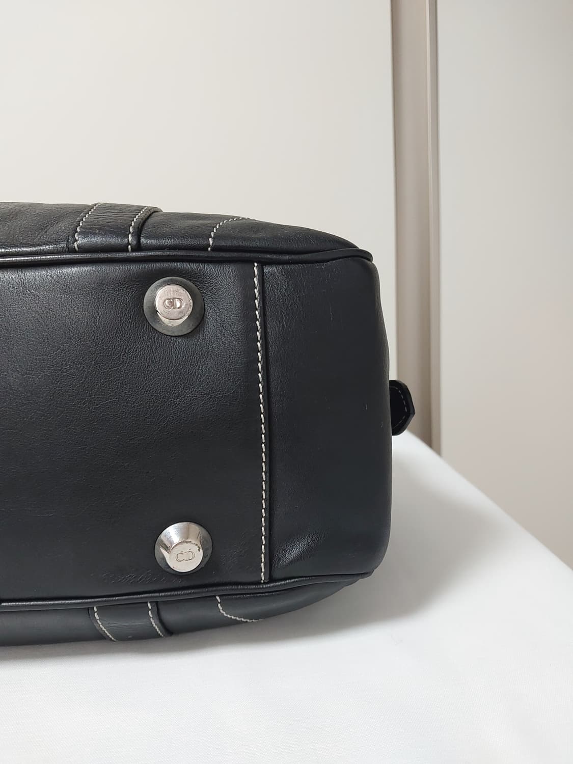 RARE 크리스찬 디올 빈티지 은장 CD로고 숄더백 상품이미지8