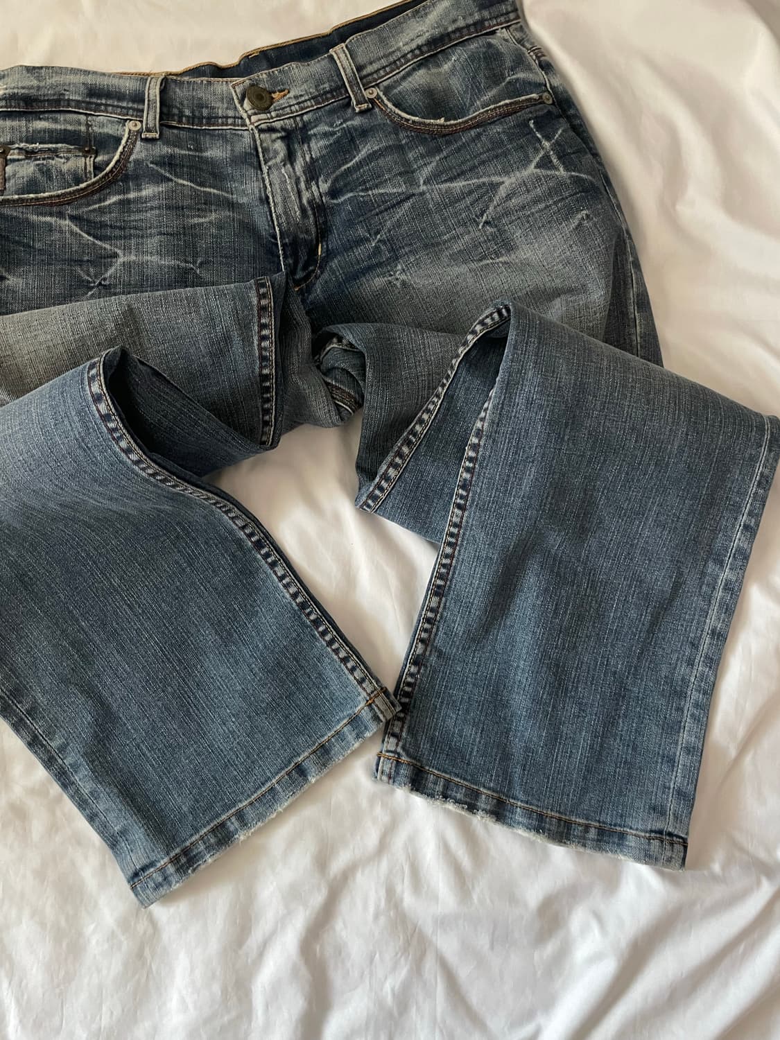 빈티지 y2k 아르마니 데미지 워싱 데님팬츠 상품이미지4