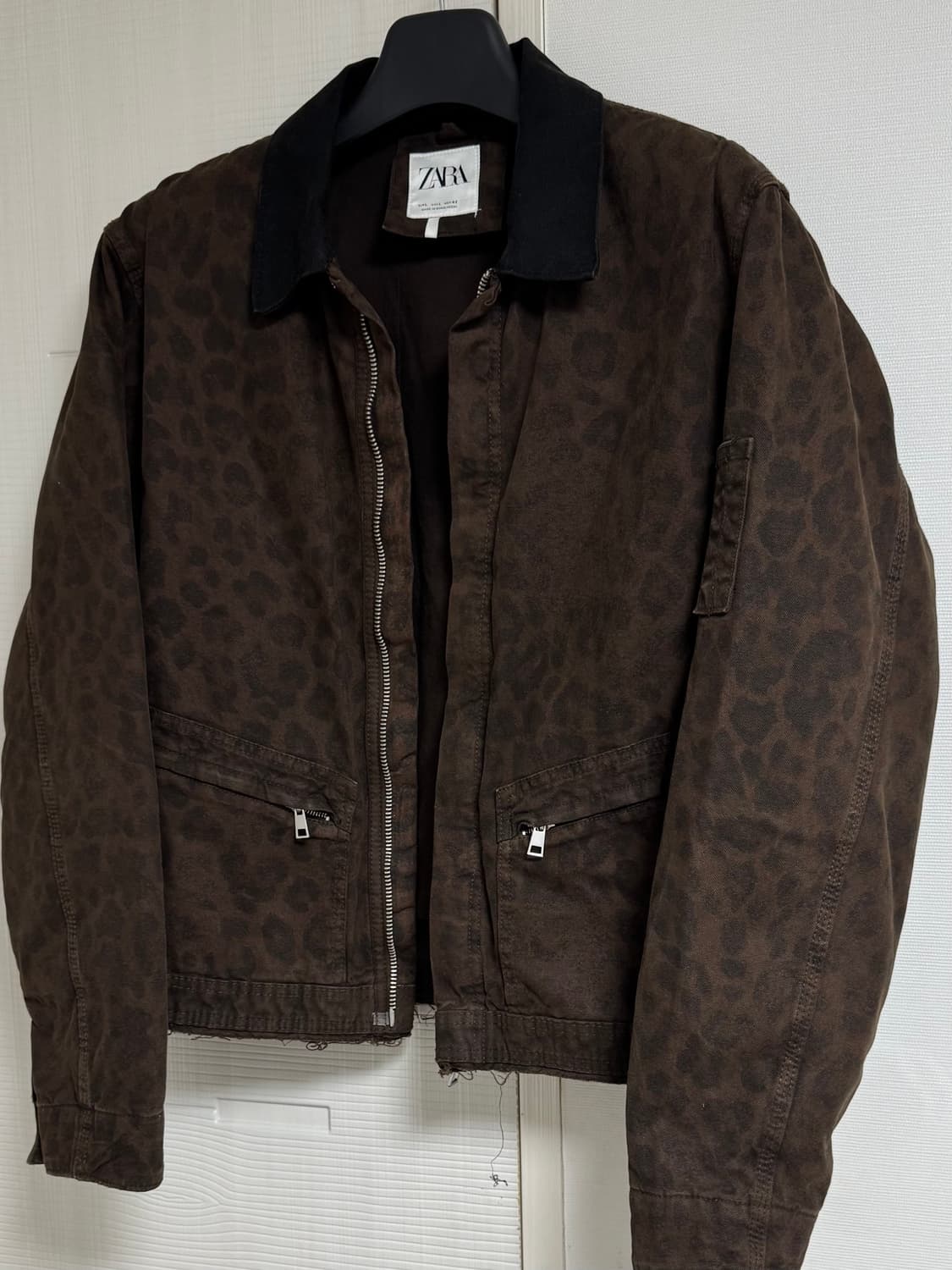 자라 레오파드 블루종 자켓 L 상품이미지2