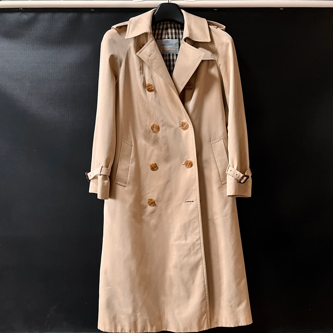 80s 아쿠아스큐텀 Aqua5 트랜치 코트 Made in England  상품이미지6