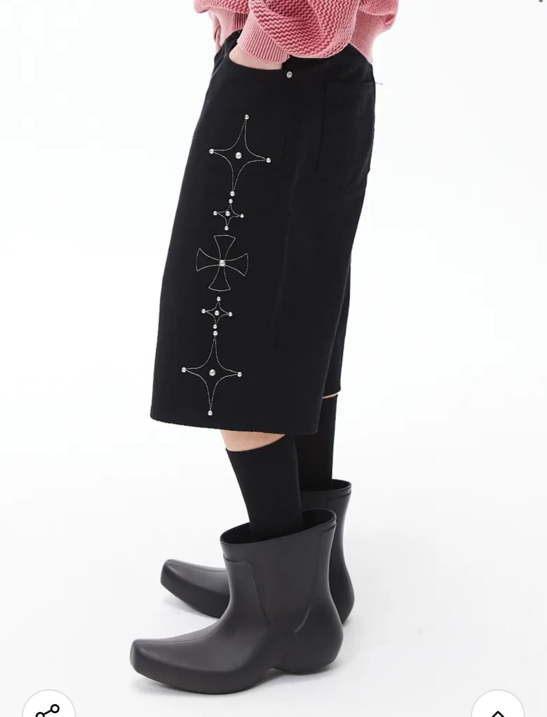 [새상품] 크리틱 GOTHIC TWILL  버뮤다 팬츠 블랙 XL 상품이미지2