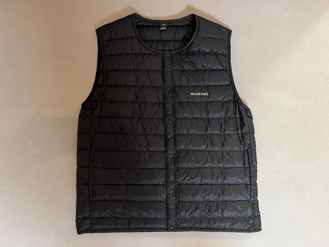 몽벨 수페리어 다운 라운드넥 800필 베스트 경량패딩(블랙) XL 상품이미지1