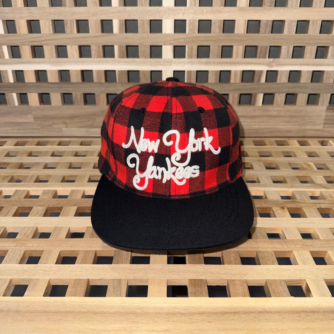 mlb 뉴욕양키스 럼버잭 체크 캡 상품이미지1