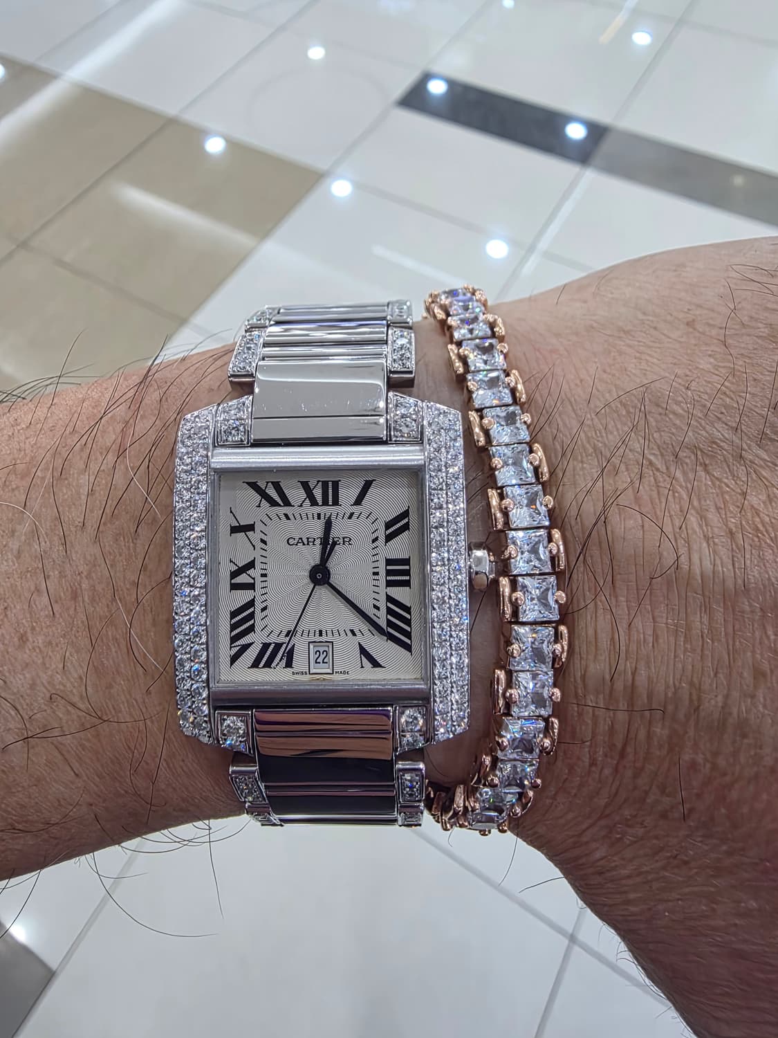 까르띠에 탱크 금통 다이아 시계 정품 상품이미지1