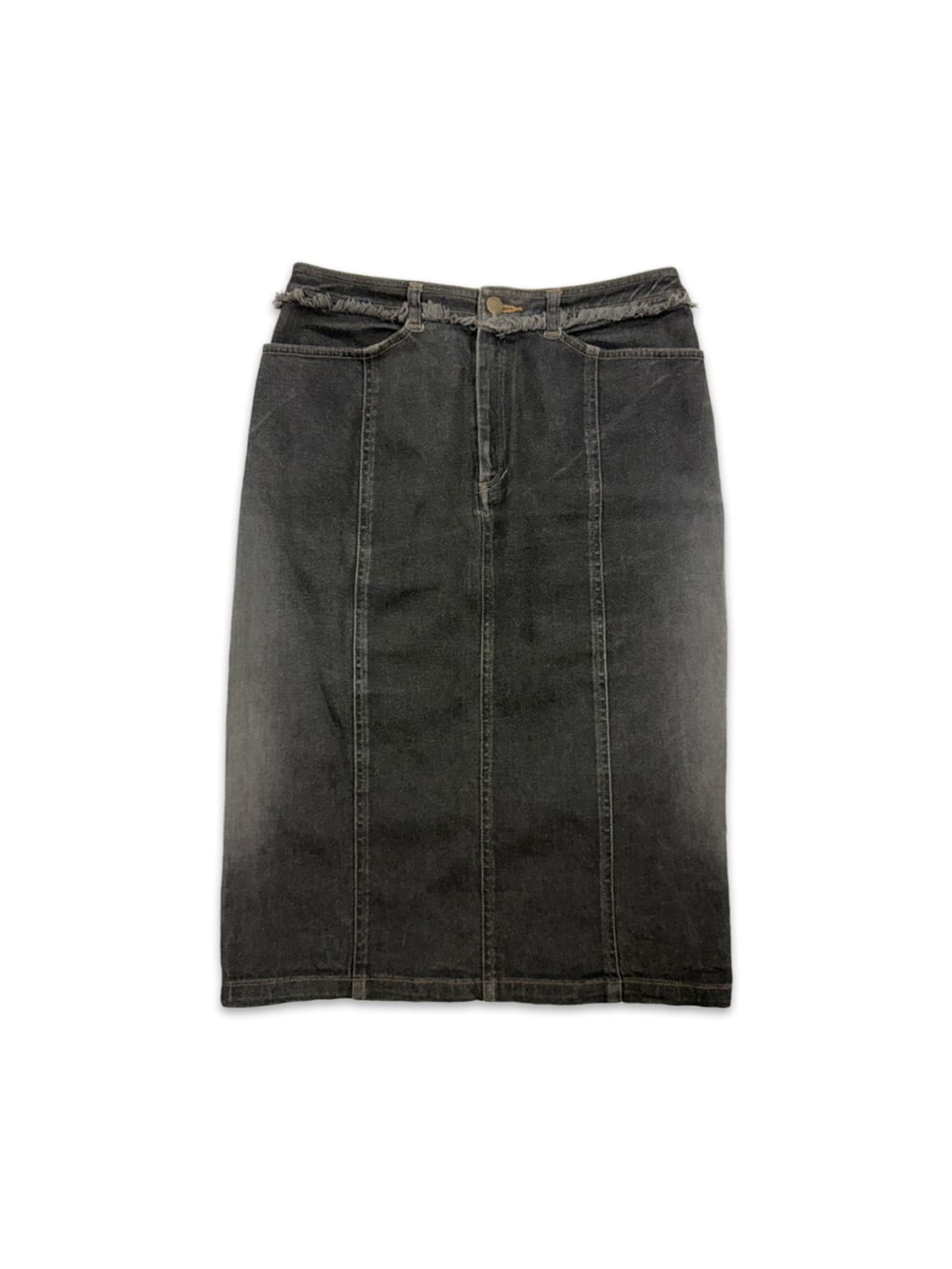 빈티지 Hiroko Bis 데님 라인 미디 스커트 상품이미지1