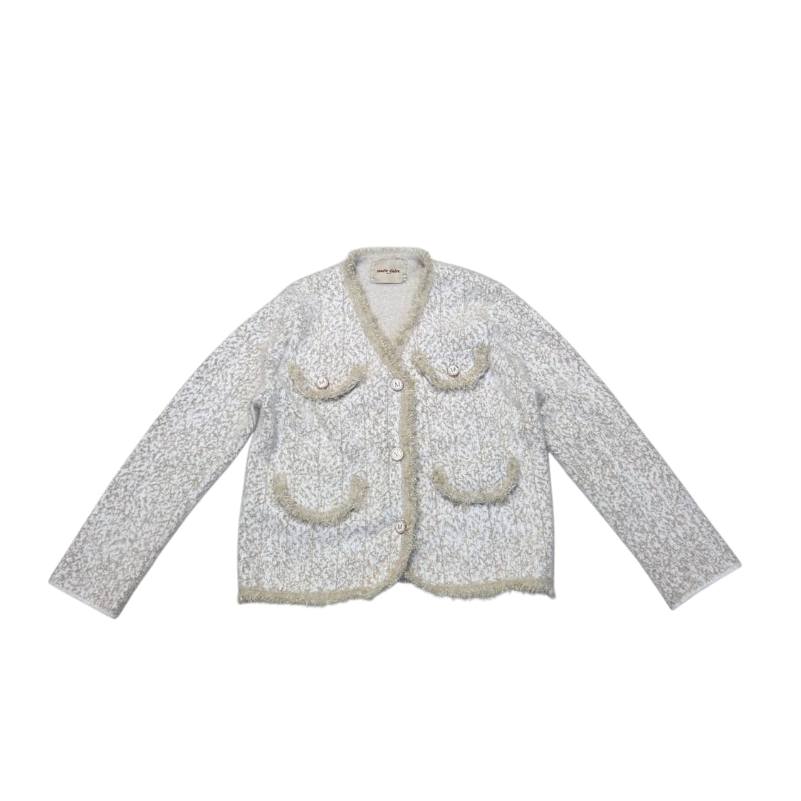 Marie Claire 마리끌레르 트리밍 트위드 자켓 가디건 상품이미지1