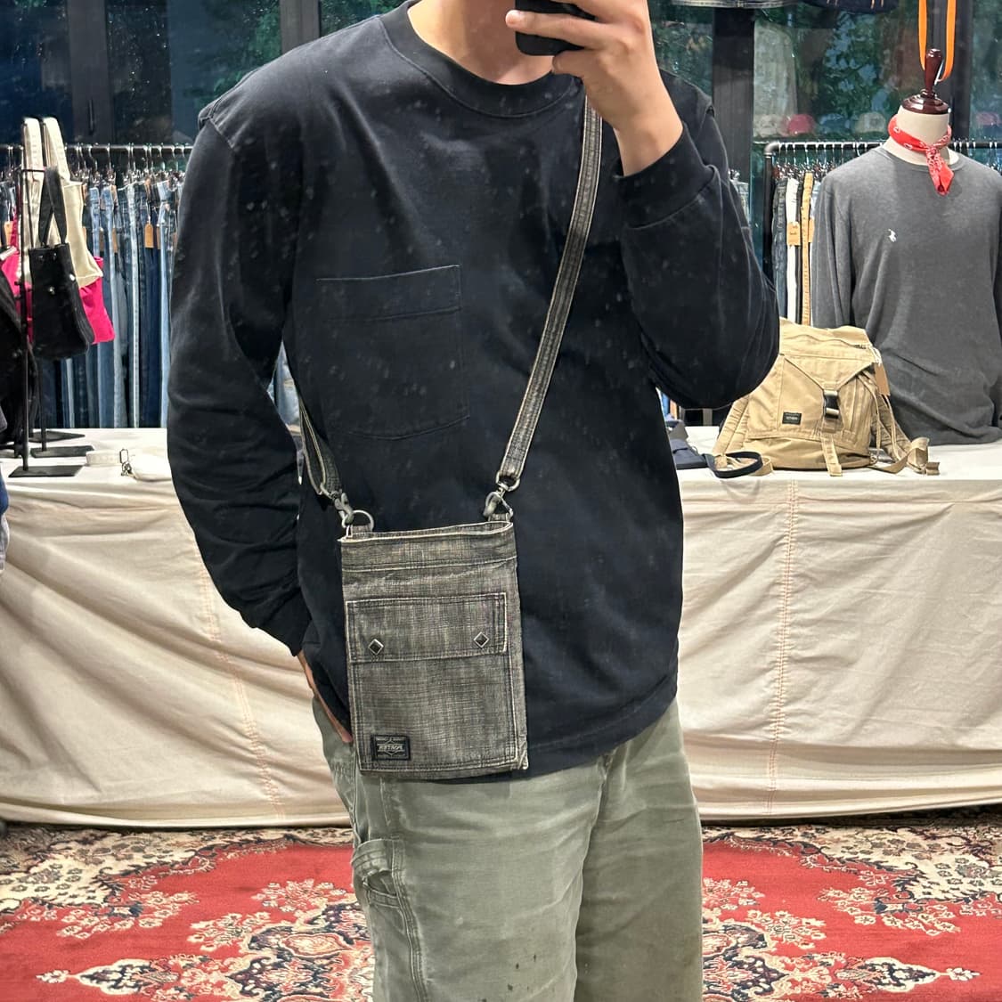 요시다 포터 온스 코튼 데님 크로스백 숄더백 X7 상품이미지10